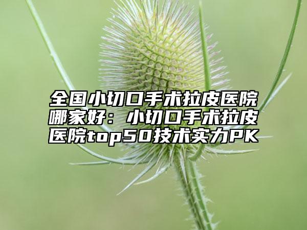 全國小切口手術(shù)拉皮醫(yī)院哪家好：小切口手術(shù)拉皮醫(yī)院top50技術(shù)實力PK