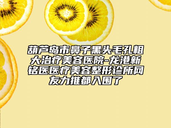 葫蘆島市鼻子黑頭毛孔粗大治療美容醫(yī)院-龍港新銘醫(yī)醫(yī)療美容整形診所網友力推都入圍了