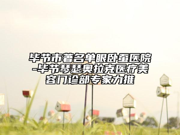 畢節(jié)市著名單眼臥蠶醫(yī)院-畢節(jié)琴瑟奧拉克醫(yī)療美容門診部專家力推