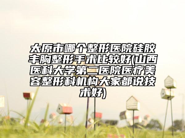 太原市哪個整形醫(yī)院硅膠豐胸整形手術(shù)比較好(山西醫(yī)科大學(xué)第二醫(yī)院醫(yī)療美容整形科機構(gòu)大家都說技術(shù)好)