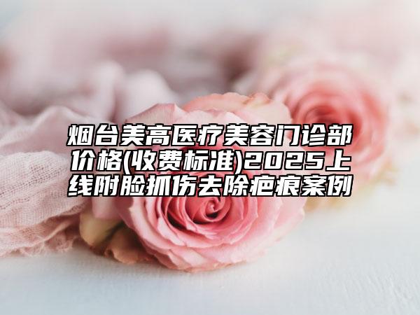 煙臺(tái)美高醫(yī)療美容門診部價(jià)格(收費(fèi)標(biāo)準(zhǔn))2025上線附臉抓傷去除疤痕案例