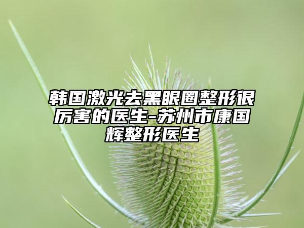 韓國激光去黑眼圈整形很厲害的醫(yī)生-蘇州市康國輝整形醫(yī)生