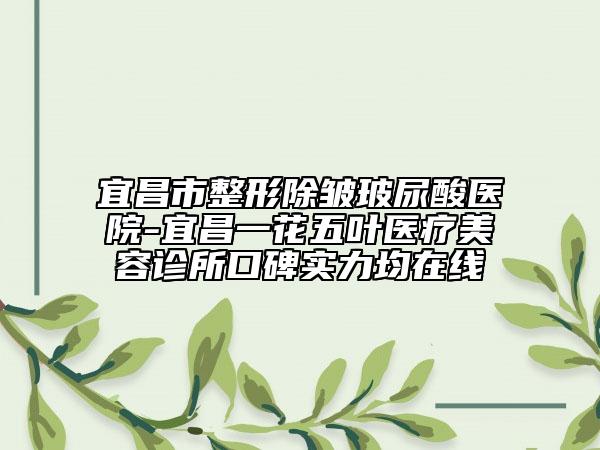 宜昌市整形除皺玻尿酸醫(yī)院-宜昌一花五葉醫(yī)療美容診所口碑實(shí)力均在線