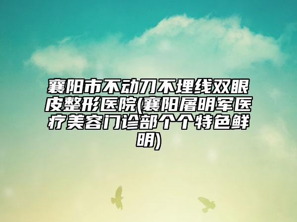 襄陽市不動(dòng)刀不埋線雙眼皮整形醫(yī)院(襄陽屠明軍醫(yī)療美容門診部個(gè)個(gè)特色鮮明)