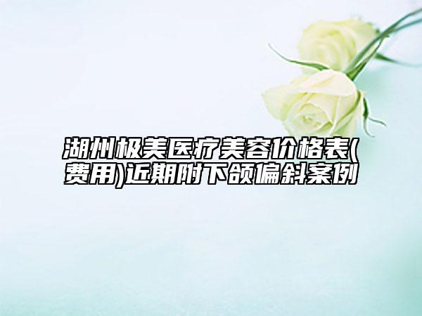 湖州極美醫(yī)療美容價格表(費(fèi)用)近期附下頜偏斜案例