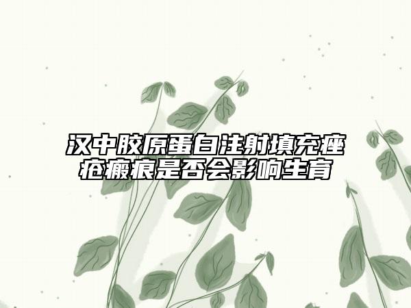 漢中膠原蛋白注射填充痤瘡瘢痕是否會影響生育