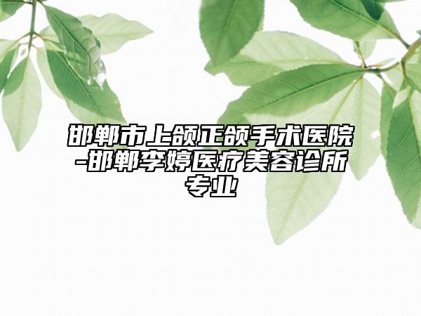 邯鄲市上頜正頜手術(shù)醫(yī)院-邯鄲李婷醫(yī)療美容診所專業(yè)