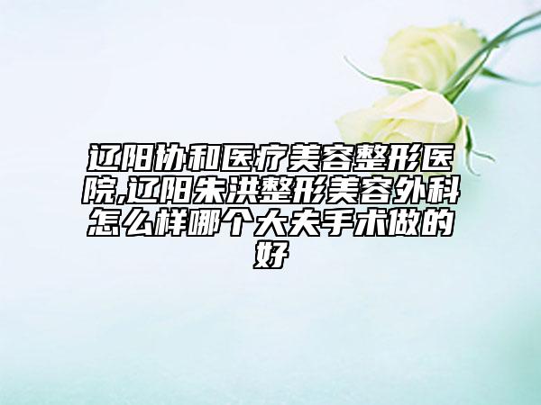 遼陽協(xié)和醫(yī)療美容整形醫(yī)院,遼陽朱洪整形美容外科怎么樣哪個大夫手術做的好