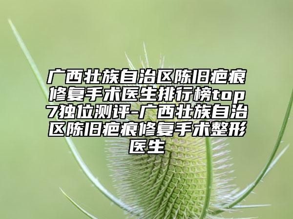 廣西壯族自治區(qū)陳舊疤痕修復(fù)手術(shù)醫(yī)生排行榜top7獨(dú)位測評-廣西壯族自治區(qū)陳舊疤痕修復(fù)手術(shù)整形醫(yī)生