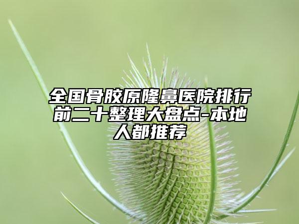 全國骨膠原隆鼻醫(yī)院排行前二十整理大盤點(diǎn)-本地人都推薦