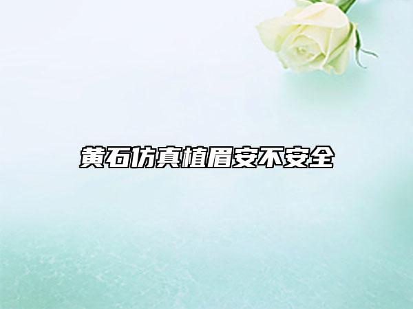黃石仿真植眉安不安全
