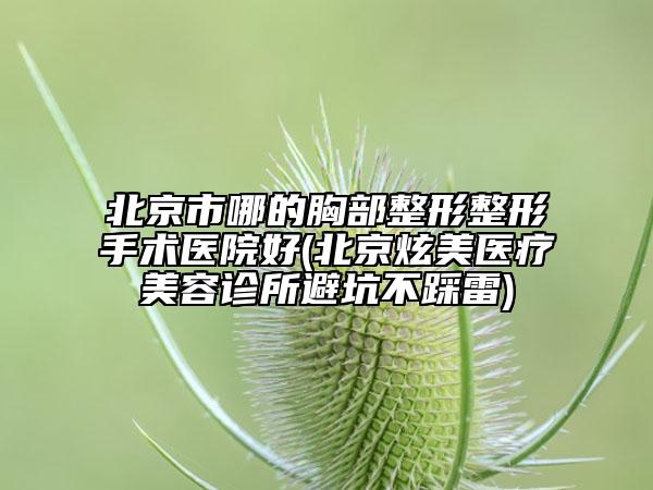 北京市哪的胸部整形整形手術(shù)醫(yī)院好(北京炫美醫(yī)療美容診所避坑不踩雷)