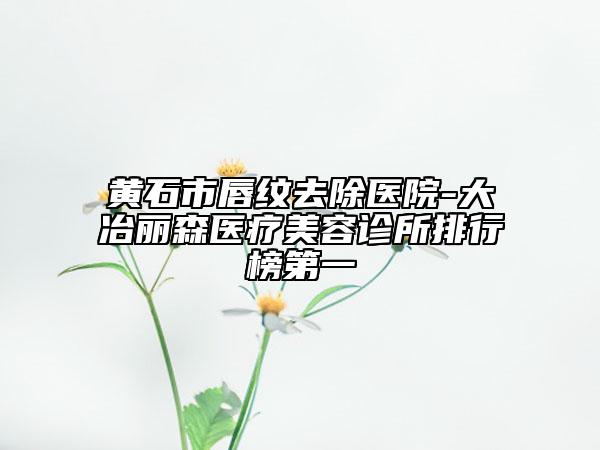 黃石市唇紋去除醫(yī)院-大冶麗森醫(yī)療美容診所排行榜第一