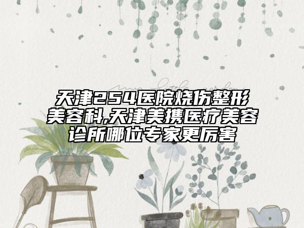 天津254醫(yī)院燒傷整形美容科,天津美攜醫(yī)療美容診所哪位專家更厲害