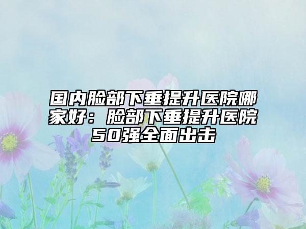 國內(nèi)臉部下垂提升醫(yī)院哪家好：臉部下垂提升醫(yī)院50強(qiáng)全面出擊