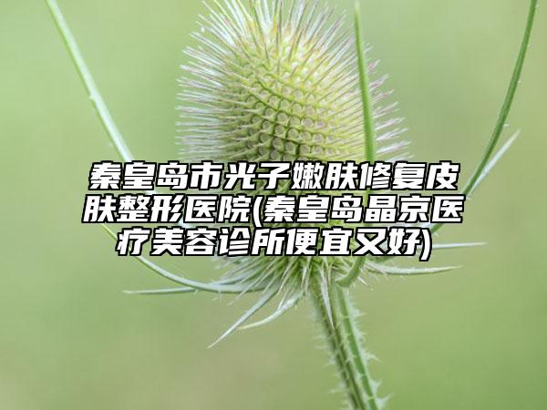 秦皇島市光子嫩膚修復(fù)皮膚整形醫(yī)院(秦皇島晶京醫(yī)療美容診所便宜又好)