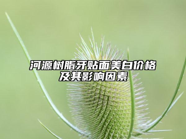 河源樹(shù)脂牙貼面美白價(jià)格及其影響因素