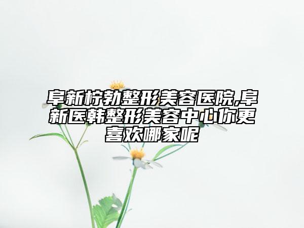 阜新檸勃整形美容醫(yī)院,阜新醫(yī)韓整形美容中心你更喜歡哪家呢