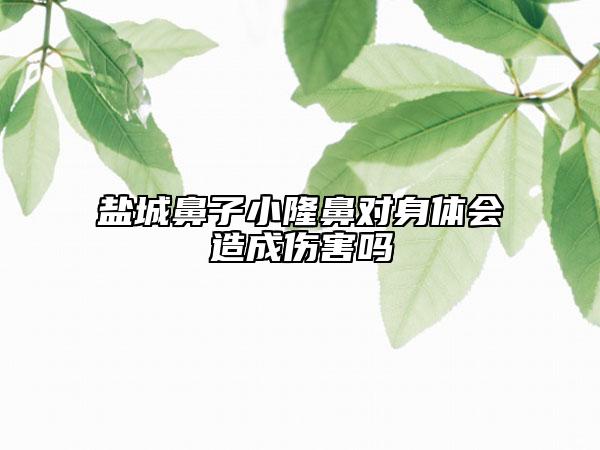 鹽城鼻子小隆鼻對身體會造成傷害嗎