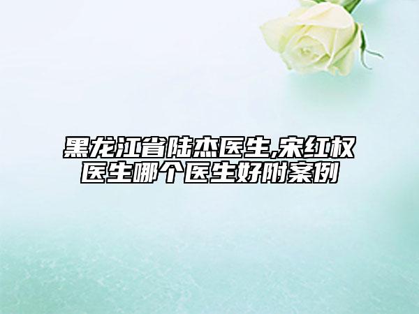 黑龍江省陸杰醫(yī)生,宋紅權(quán)醫(yī)生哪個(gè)醫(yī)生好附案例