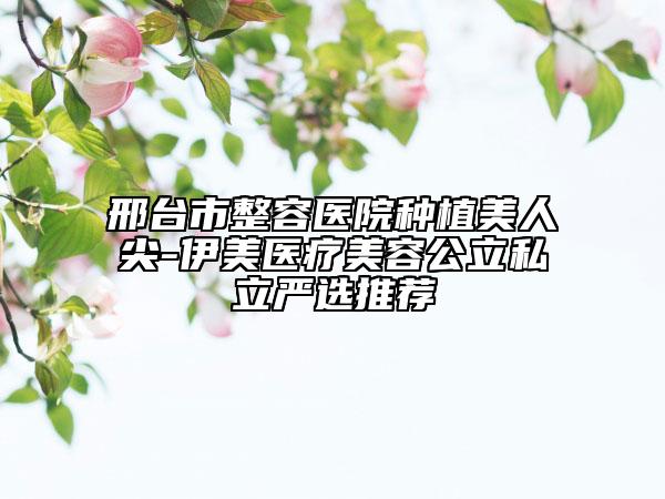 邢臺(tái)市整容醫(yī)院種植美人尖-伊美醫(yī)療美容公立私立嚴(yán)選推薦