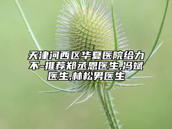 天津河西區(qū)華夏醫(yī)院給力不-推薦鄭丞恩醫(yī)生,馮斌醫(yī)生,林松男醫(yī)生