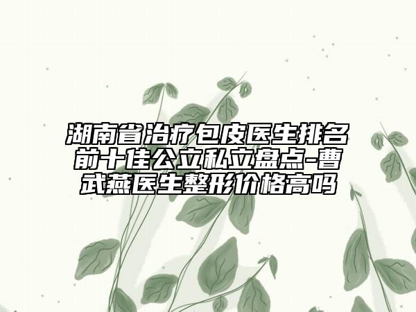 湖南省治療包皮醫(yī)生排名前十佳公立私立盤點-曹武燕醫(yī)生整形價格高嗎