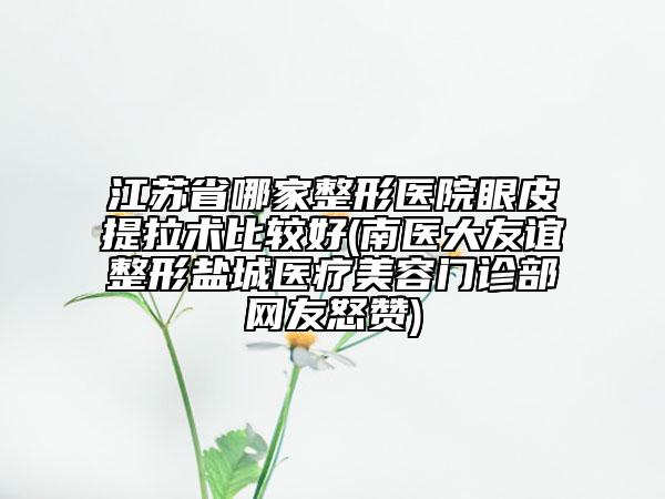 江蘇省哪家整形醫(yī)院眼皮提拉術(shù)比較好(南醫(yī)大友誼整形鹽城醫(yī)療美容門(mén)診部網(wǎng)友怒贊)