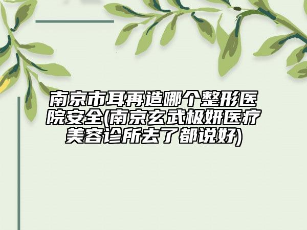 南京市耳再造哪個整形醫(yī)院安全(南京玄武極妍醫(yī)療美容診所去了都說好)