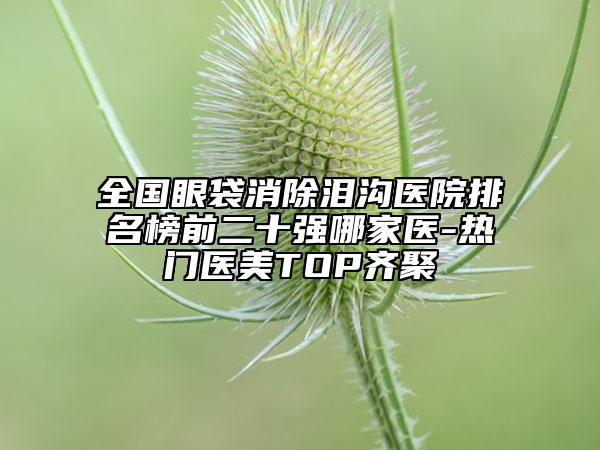 全國眼袋消除淚溝醫(yī)院排名榜前二十強哪家醫(yī)-熱門醫(yī)美TOP齊聚