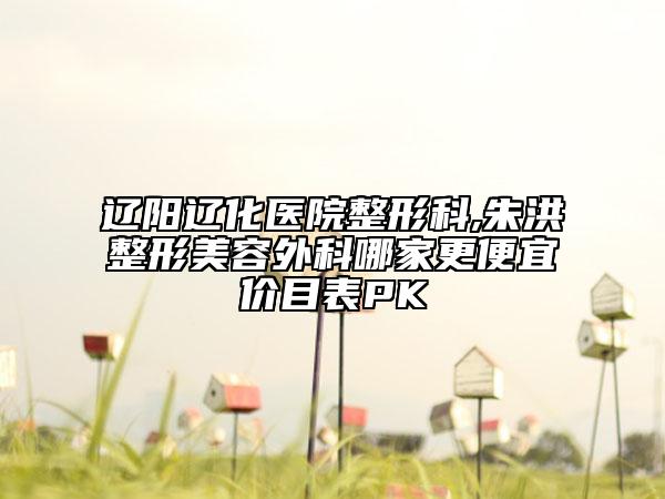 遼陽(yáng)遼化醫(yī)院整形科,朱洪整形美容外科哪家更便宜價(jià)目表PK
