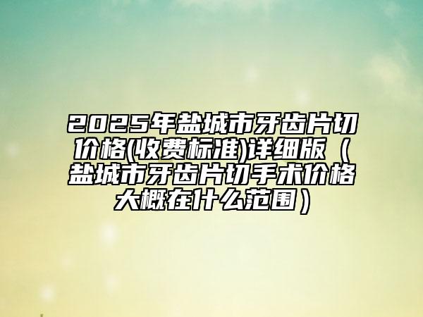 2025年鹽城市牙齒片切價(jià)格(收費(fèi)標(biāo)準(zhǔn))詳細(xì)版（鹽城市牙齒片切手術(shù)價(jià)格大概在什么范圍）