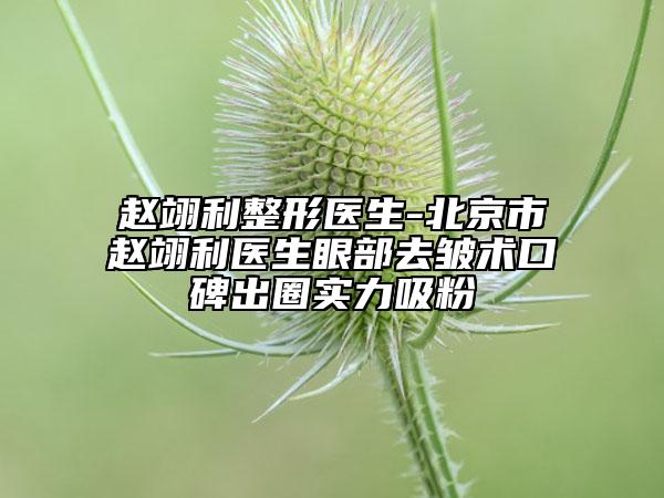 趙翊利整形醫(yī)生-北京市趙翊利醫(yī)生眼部去皺術(shù)口碑出圈實(shí)力吸粉