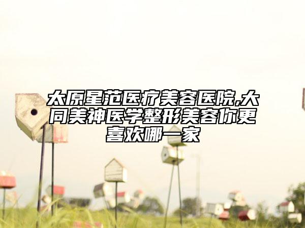 太原星范醫(yī)療美容醫(yī)院,大同美神醫(yī)學(xué)整形美容你更喜歡哪一家