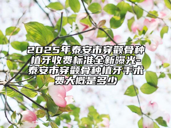 2025年泰安市穿顴骨種植牙收費標(biāo)準(zhǔn)全新曝光-泰安市穿顴骨種植牙手術(shù)費大概是多少