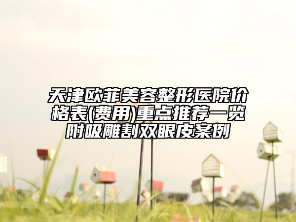 天津歐菲美容整形醫(yī)院價(jià)格表(費(fèi)用)重點(diǎn)推薦一覽附吸雕割雙眼皮案例