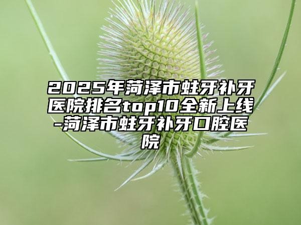 2025年菏澤市蛀牙補牙醫(yī)院排名top10全新上線-菏澤市蛀牙補牙口腔醫(yī)院