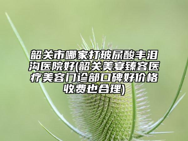 韶關(guān)市哪家打玻尿酸豐淚溝醫(yī)院好(韶關(guān)美宴臻容醫(yī)療美容門(mén)診部口碑好價(jià)格收費(fèi)也合理)