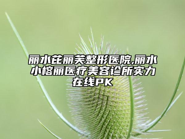 麗水芘麗芙整形醫(yī)院,麗水小榕麗醫(yī)療美容診所實(shí)力在線PK