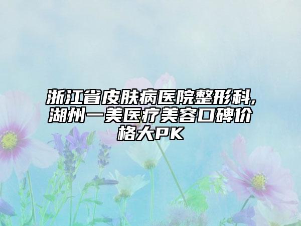 浙江省皮膚病醫(yī)院整形科,湖州一美醫(yī)療美容口碑價(jià)格大PK