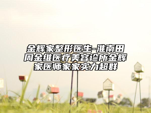 金輝家整形醫(yī)生-淮南田周金維醫(yī)療美容診所金輝家醫(yī)師家家實力超群