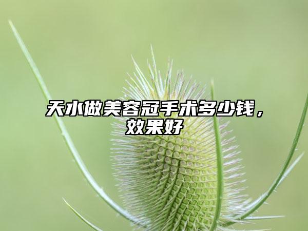 天水做美容冠手術多少錢，效果好