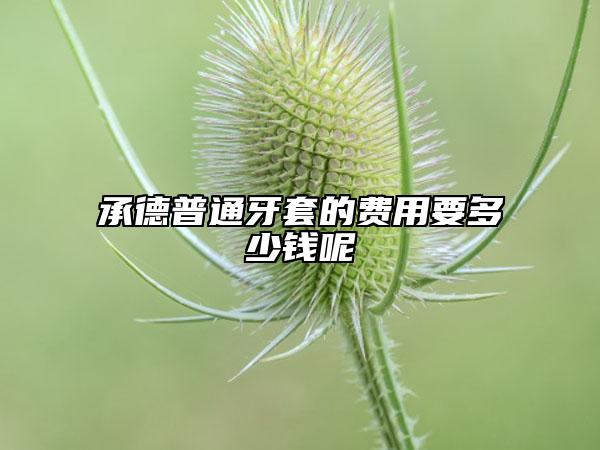 承德普通牙套的費(fèi)用要多少錢呢