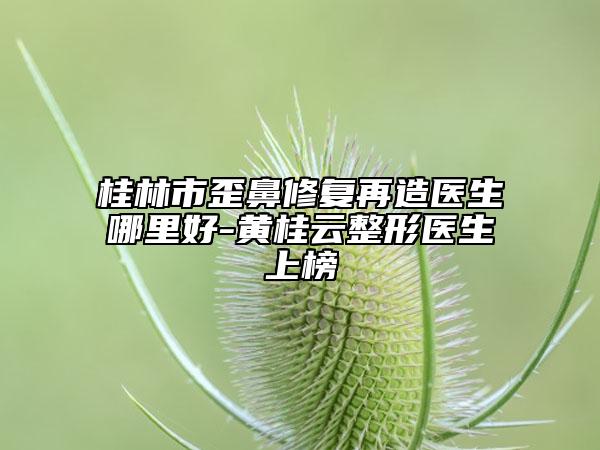 桂林市歪鼻修復(fù)再造醫(yī)生哪里好-黃桂云整形醫(yī)生上榜