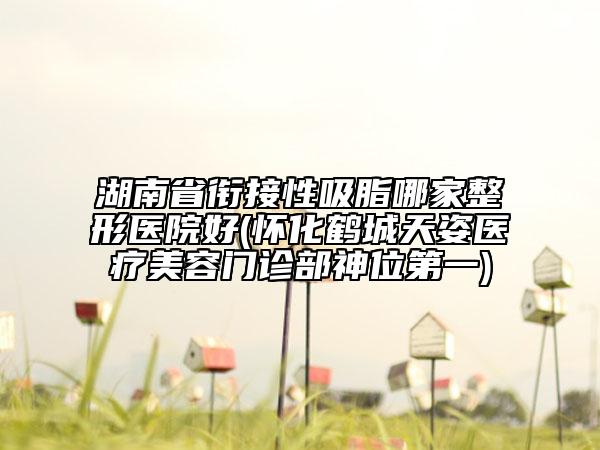 湖南省銜接性吸脂哪家整形醫(yī)院好(懷化鶴城天姿醫(yī)療美容門診部神位第一)