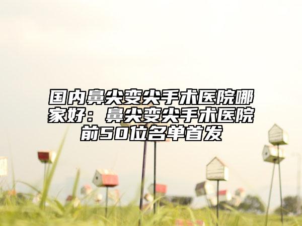 國(guó)內(nèi)鼻尖變尖手術(shù)醫(yī)院哪家好：鼻尖變尖手術(shù)醫(yī)院前50位名單首發(fā)
