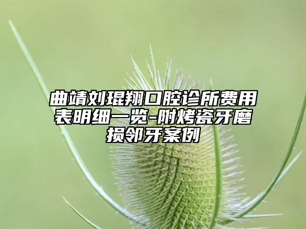 曲靖劉琨翔口腔診所費用表明細一覽-附烤瓷牙磨損鄰牙案例