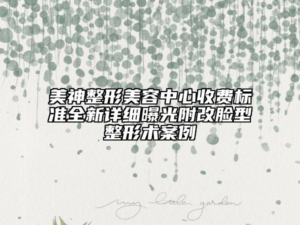 美神整形美容中心收費標準全新詳細曝光附改臉型整形術案例