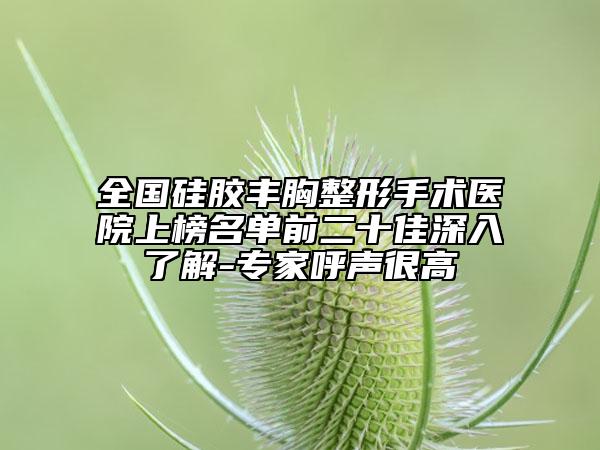 全國硅膠豐胸整形手術醫(yī)院上榜名單前二十佳深入了解-專家呼聲很高
