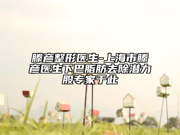 滕彥整形醫(yī)生-上海市滕彥醫(yī)生下巴脂肪去除潛力股專家于此